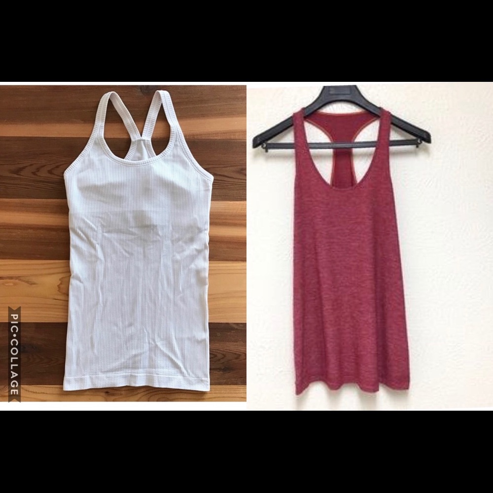 Two LULULEMON tanks for $35. Each worn once